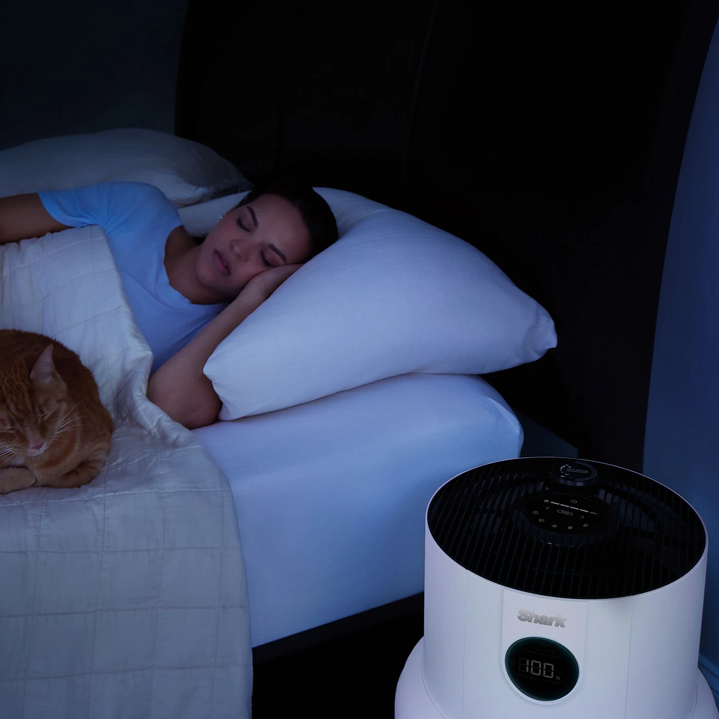 Shark-R-HP300UK-InUse-Bedroom-Sleeping-Woman